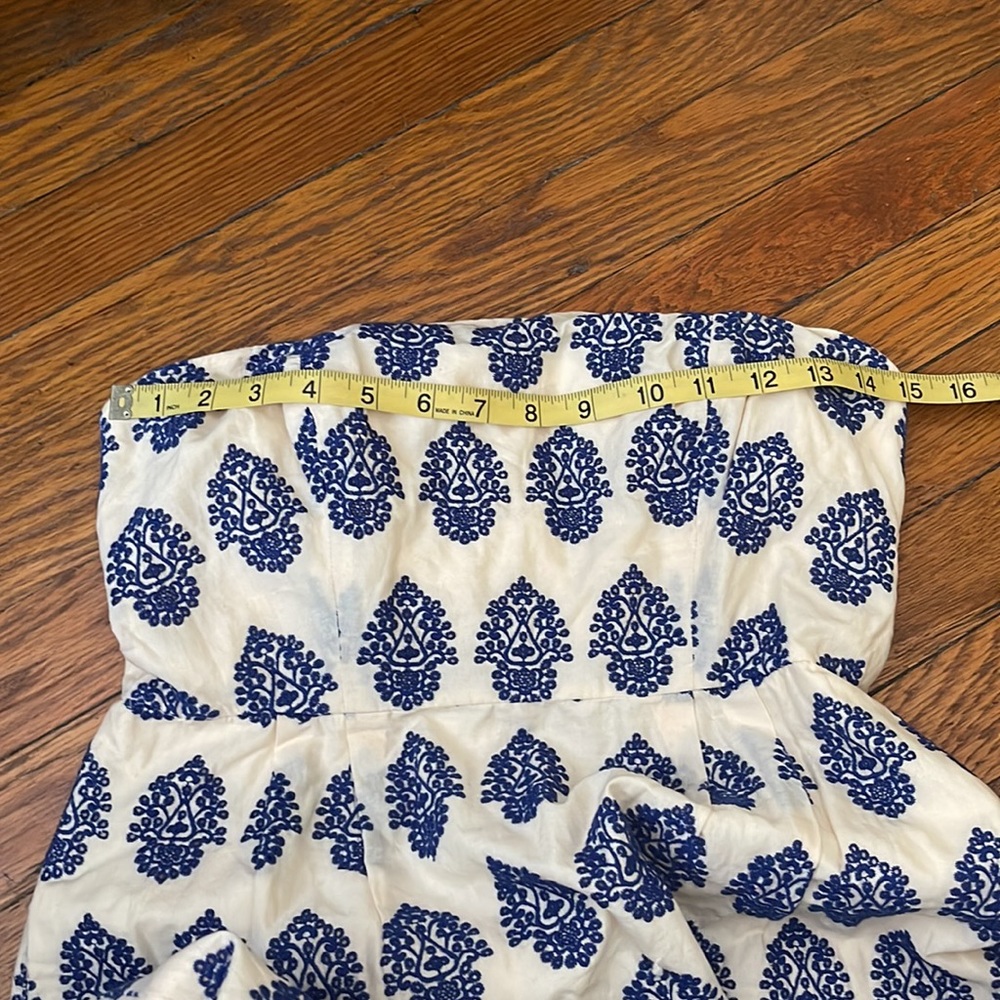 J. Crew Filigree-Embroidered Strapless Beach Dress - Picture 9 of 11